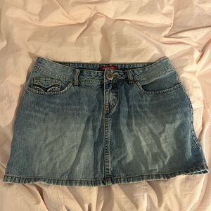 Vintage Light Blue Denim Mini Skirt